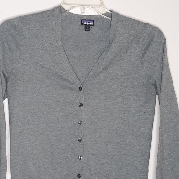 Patagonia Grey Button Front Cardigan Sz S - Picture 3 of 4